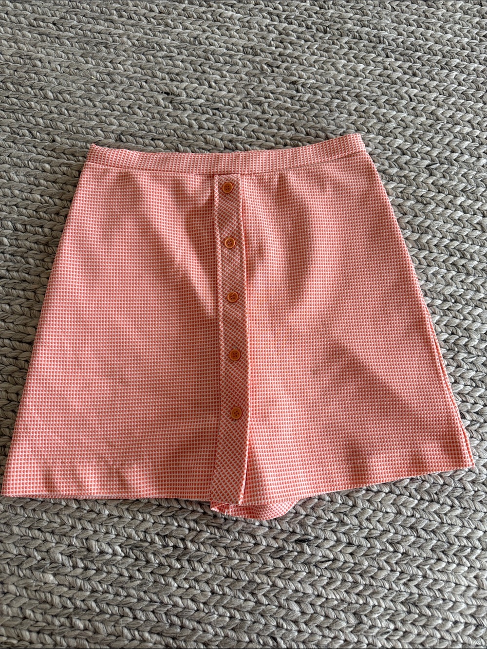 Vintage Peach Textured Poly Skort!